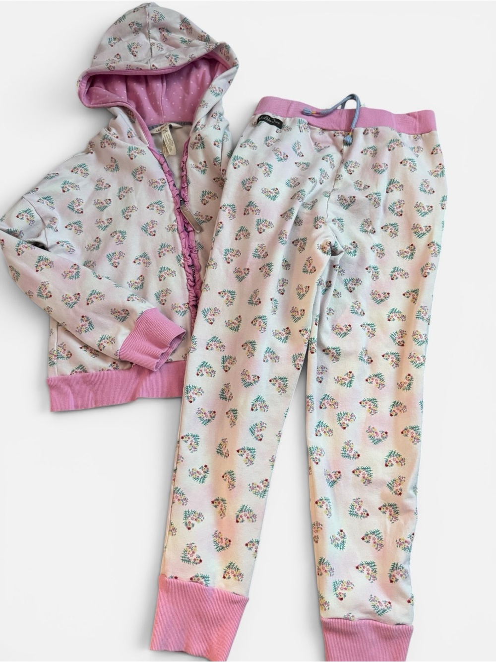 Matilda Jane Enchanted Garden Pink Floral Hooded Matching Set, Size 8